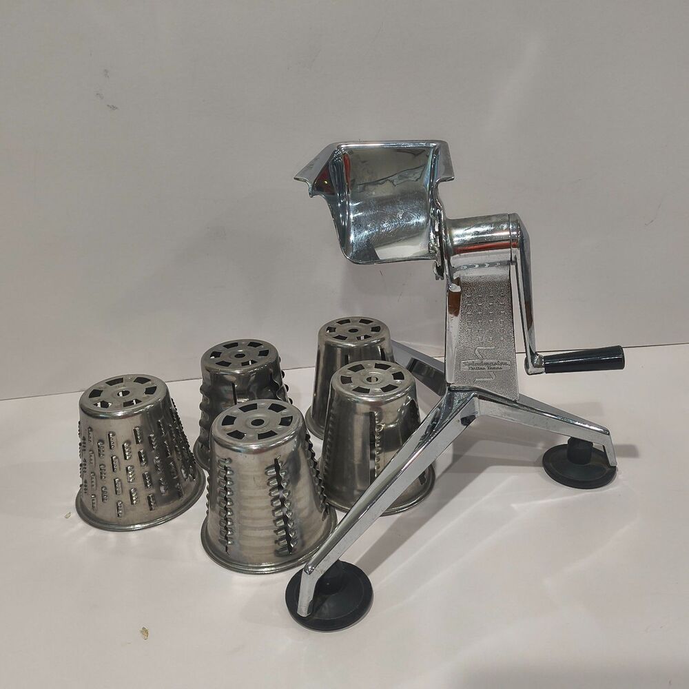 Saladmaster Machine Food Processor w/ 5 Cutters Original 1950s